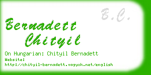 bernadett chityil business card
